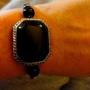 Beautiful black and silver vintage bracelet